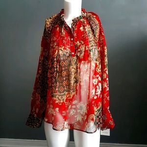 Flowy Zara boho style print blouse